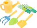 Toyvian Garden Tools Boys and Girls Vegetable Growing Shovel Hand Rake Trowel Watering Can