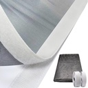Window Screen with White Upgraded Hook and Loop Adhesive Edging Frame Free Cutting DIY Max 20 feet Perimeter 47x73 to 42x78 inch Black Mesh Window Screens Replacement