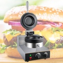 Commercial Hamburger Waffle Maker, Non-Stick Electric Panini Hamburger Press, Temperature Controlled Double-Sided Heating Baking Machine