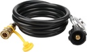 F271803 Hose Adapter for Mr. Heater Big Buddy Accessories Replace, Gas Propane Regulator Hose Kit with 3/8 inch Quick Connect and QCC1 Propane Tank Connectors (8 Feet)