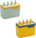LIFKOME 2pcs Diy Popsicle Molds Ice Cream Pop Maker Household Ice Molds for Summer Popsicles