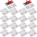 Cabinet Sliding Door Magnets Jiayi 18 Pack Ultra Thin Magnetic Door Catch Stainless Steel Drawer Magnet Catch for Kitchen Door Closure Cabinet Closer Cupboard Closet Door Magnetic Latches Hardware