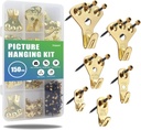 150Pcs Heavy Duty Picture Hangers Kit, Supports 10-100 lbs – Premium Wall Hanging Hooks with Nails for Drywall & Wood, Ideal for Pictures, Clocks, Mirrors, and Home Decor