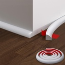 Flexible Quarter Round Molding, 158 Inch Peel and Stick Rubber Quarter Round Trim Molding with Self Adhesive, Waterproof Bendable Molding Trim for Wall Edge Corner,Staircase Cabinet Edge,White