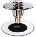 Universal Bathroom Sink Stopper, Anti Clogging Basin Pop Up Sink Drain Strainer for 1.1-1.5 Inch Bullet Core Push Type Basin, Bathroom Lavatory Vanity Vessel Sink Drain