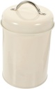 IMIKEYA Metal Storage Jar with Airtight Seal Lightweight Sealed Canister for Coffee Condiments and Dried Fruits Household Office Storage Container in Ivory White