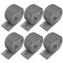 78 Feet Steel Wool Fill Fabric, Steel Wool Blend Hardware Cloth Gap Blocker for Holes Wall Cracks Vents in Garden House Garage (6 Rolls)