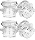 4Pcs Coffee Percolator Glass Top Replacement - Percolator Glass Top Replacement for Coleman Gsi Eurolux Texsport Stansport Percolators and More Percolator Coffee Pot Glass Knob(Transparent)
