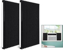 Flehomo Window Air Conditioner Insulation Foam Panels, AC Side Panels Kit, 17in H x 9in W x 7/8in T, Pack of 2, Black