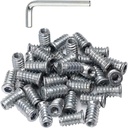 40pcs Threaded Inserts for Wood 1/4-20 Furniture Screw in Threaded Insert Nuts 20mm Length