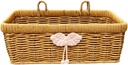 Imitation Rattan Woven Basket, Kitchen Wall Mount Organiser, Wall Hanging Storage Organizer for Home, Farmhouse, Kitchen, L