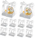 Garneck 10pcs Cupcake Single Boxes Cake Boxes Ornament Cake Carrier for Birthdays