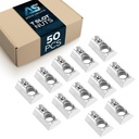 4040 Series M8 T Slot Nuts Roll-in Spring - Ball Bearing Loaded Elastic Nuts (50 PCS) Carbon Steel for 4040 Series Aluminum Extrusion Profile Rail with 8mm Slot for 3D Printer & Sim Racing