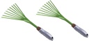 VICASKY 2Pcs Heavy Duty PET Debris Rake Long Handle Garden Rake Sturdy Gardening Hand Tool for Easy Cleanup of Leaves and Debris