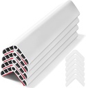 Wall Corner Edge Protector 4 Pack,1.57x1.57x23.62x0.28 inch Soft Baby Proof Corner Guards for Sharp Edges, Self-Adhesive Corner Protectors for Home, Kindergarten,Thickness-White 7mm(0.28 in)