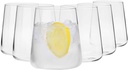 Krosno Water Juice Drinking Glasses, Set of 6, 12.9 oz, Avant-Garde Collection, Crystal Glass, Lightweight Everyday Drinking Glasses, Multi-Purpose, Dishwasher Safe, Made in Europe