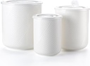 Food Storage Containers with Airtight Lids: Ceramic Canister Sets for Kitchen Countertop - Porcelain Jar for Coffee Tea Flour Sugar Rice Cookies Candy - White (23+42+75 oz)