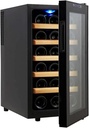 18 Bottle Compressor Wine Cooler Refrigerator | Large Wine Cellar for Red, White, Champagne or g Wine | Digital Temperature Control Fridge Stainless Ste