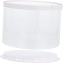 4Pcs Transparent Cake Boxes Single Layer Cake Carrier with Clear Lid for Weddings Birthdays Celebrations Cake Transport Container for Freshness Visual Appeal