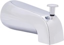 Westbrass E531D-1F-26 5-1/4" Reach Wall Mount Tub Spout with Front Diverter, Polished Chrome