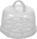 GLEAVI 1 Set Clear Cake Carrier with Lid Portable Dessert Holder for Cupcakes Pies and Baked Goods for Parties Picnics and Outdoor Events Design with Handle