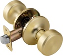 Gold Door Knobs Interior, Satin Brass Pismo Door Knob for Hall & Closet