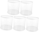 ABOOFAN 5pcs Transparent Round Cake Boxes with Dome Lids Elegant Cake Carrier for Birthday Special Occasions Lightweight Pet Material for Transport