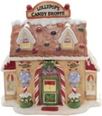 Cosmos Gifts Ceramic Santa's Village Candy Jar, 8-1/2-Inch