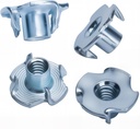 1/4"-20 T-Nuts (100 Pack), T-Nut 4 Pronged Tee Nut Zinc Plated Steel, Durable Threaded Insert Tee Nut for Wood, Rock Climbing Holds, Cabinetry,Furniture (1/4)