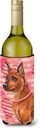 Caroline's Treasures BB9743LITERK Miniature Pinscher Love Wine Bottle Hugger, Red Bottle Cooler Sleeve Hugger Machine Washable Collapsible Insulator Beverage Insulated Holder