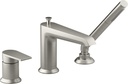 Kohler 97070-4-BN Hint® Deck-mount bath faucet with handshower, Vibrant Brushed Nickel