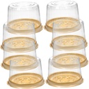 20Pcs Transparent Cake Containers with Lids Clear Plastic Cake Carrier Boxes and Small Desserts Easy Assembly Pastry Packaging for Parties and Bakery Use