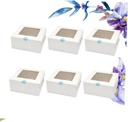 Ciieeo 25pcs Muffin and Cupcake Boxes with Inserts White Bakery Containers for Party Favors for Showers and Special Events