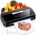 90Kpa Food Vacuum Sealer Machine, Precision Vacuum Sealer for Food with Built-in Cutter & Built-in Storage, Dry& Moist& EXT-Vac& Pulse, 14-in-1 Vacuum Sealer with Vacuum Bags