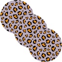 3 Pcs Absorb Water Potholders for Crock Pot Leopard Print Orange Purple 15in Polyester-Cotton Thread Weave Kitchen Countertop Protector accesorios para mesa de comedor