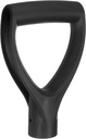 HARFINGTON Shovel D Grip Handle 1-1/4""(32mm) Inner Dia. ABS Plastic Spade Snow Shovel Replacement Garden Accessories for Digging Raking Tool, Black