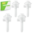 4 Pcs Toilet Seat Screws Replacement Kit, Universal White Plastic, Hinge Bolts with Nuts & Washers, Top Mount Toilet Seat Hardware, Lid Fastener, Tightening Part Set