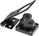 Prime-Line U 117168 Door and Gate Safety Hasp Hinge Latch with Keyed Twist Knob Lock 3 inch with Screws Matte Black (Single Pack)