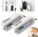 Mini Bag Sealer, 2026 Upgrade Magnetic Portable Handheld Vacuum Food Sealer Bag, 2 in 1 Rechargeable Chip Bag Sealer Heat Sealer for Plastic Bag Snack Bag Food Storage (White*2)
