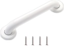 Grab Bars for Bathtubs and Showers | White Shower Grab Bars for Seniors | 12” Long Grab Bar for Wall | Stainless Steel 304 Anti Rust Material | ADA | Handicap Grab Bars for Shower & Toilet, (Smooth)