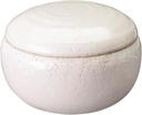 &NE NMT-305S-WH Banko Ware Banko Pottery Ohitsu Small White Made in Japan Microwave Safe Pottery Rice Storage Container Oven