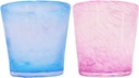 Tida Kobo Rock Glasses (Water, Peach), Diameter 3.3 inches (8.5 cm), Cloud, Pack of 2