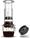 AeroPress Clear Coffee Maker & Flow Control Filter Cap Bundle