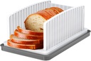 HHXRISE Bread Slicer for Homemade Bread, Adjustable Bread Slicer Guide with Crumb Tray, Plastic Bread Loaf Slicing for Kitchen Homemade Sourdough Rounds,Sandwich Cutter