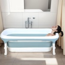 Portable Bathtub for Adult - Large 58/50/46'in Foldable Collapsible tub - Ergonomically Designed for the Ultimate Relaxing Soaking Bath. Ideal for Small Spaces - Quick,Folding Bathtub 1.2M