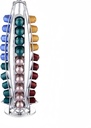 Coffee Capsule Holder - 40 Pod Capacity Rotatable Coffee Pod Stand, Space-Saving Coffee Capsule Storage Rack, Compatible with Nespresso OriginalLine Capsules