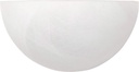 Capital Lighting 1681MW Crescent Modern Minimalistic Faux White Alabaster Glass Bowl Wall Sconce Pocket Sconce, 1-Light 100 Watt, 5" H x 11" W, Matte White