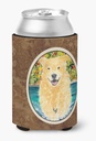 Caroline's Treasures SS8978CC Golden Retriever Can or Bottle Hugger Cooler Washable Drink Sleeve Collapsible Beverage Insulated Holder, Can Hugger, Multicolor