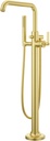 Pfister LG6-1WN Winter Park Floor Mounted Tub Filler with Built-in Diverter - Includes Hand Shower - Brushed Gold