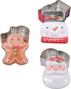 DOITOOL 3pcs Christmas Tinplate Jars Festive Candy Biscuit Storage Boxes Iron Design for Holiday Decor for Parties Home Organization